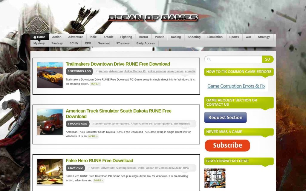The newsletterjunkie.com website