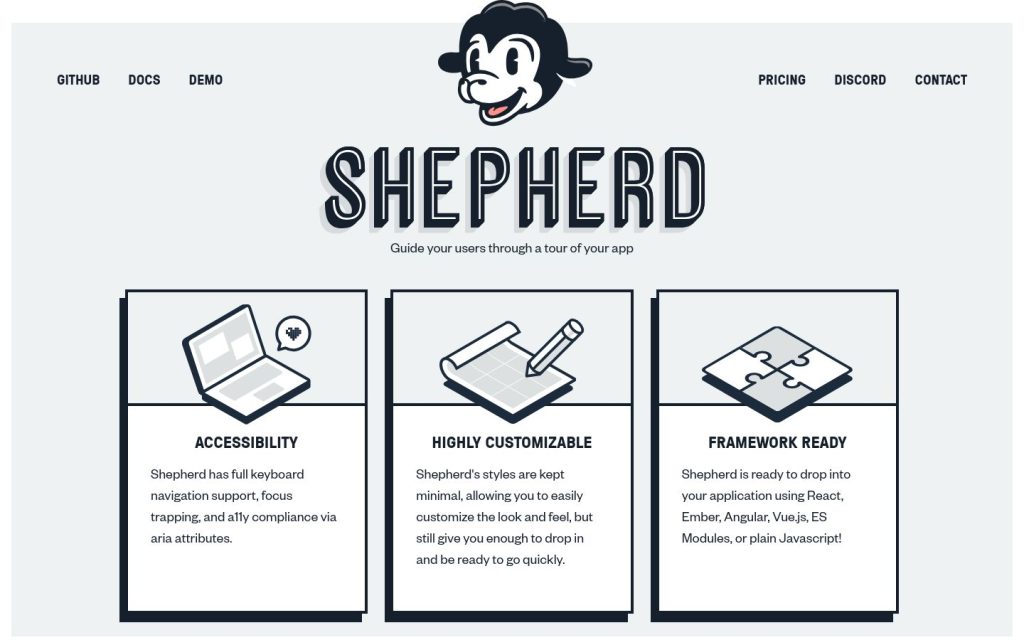 The shepherdjs.dev website
