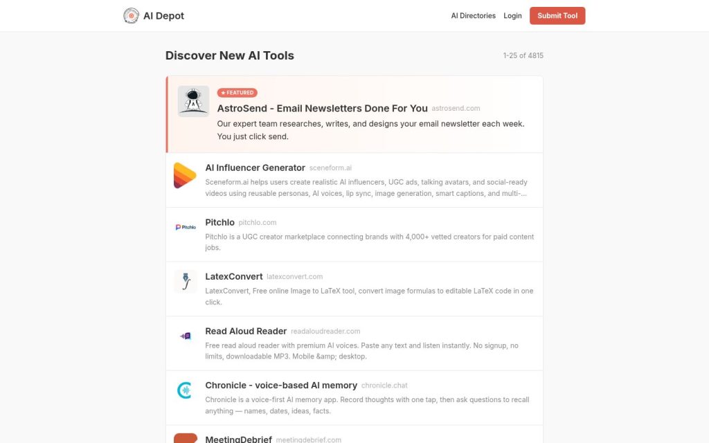 The aidepot.co website