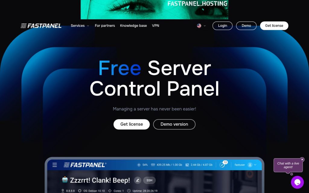 The fastpanel.direct website