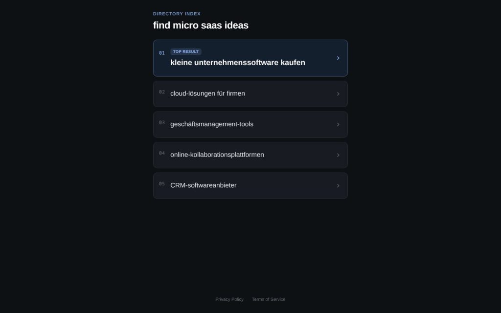 The findmicrosaasideas.com website