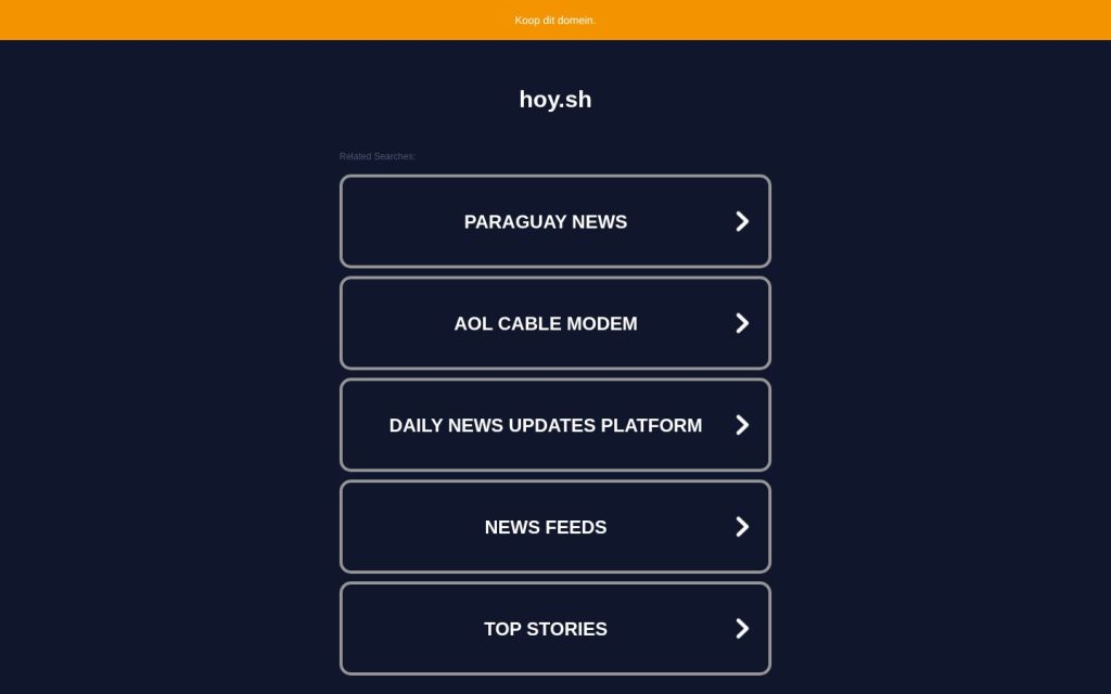 The hoy.sh website