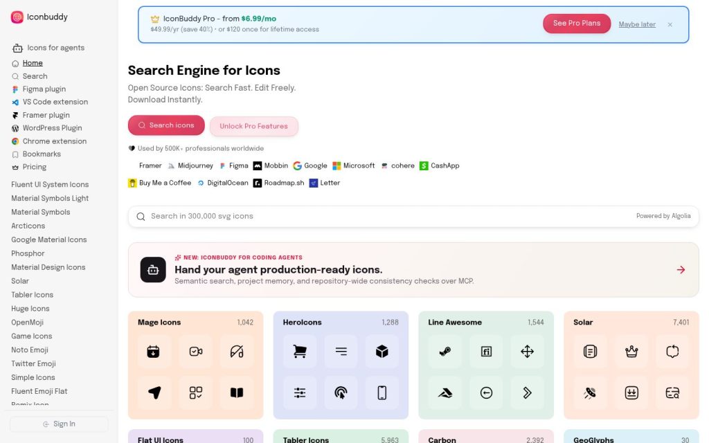 The iconbuddy.com website