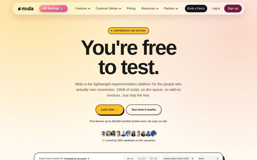 The mida.so website
