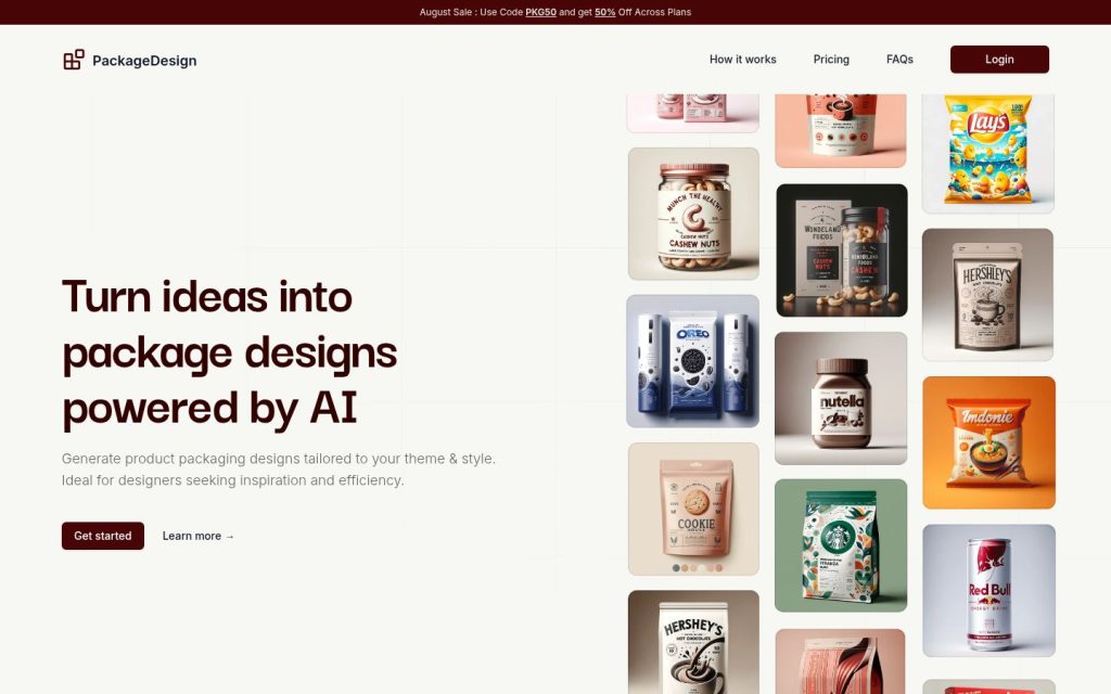 The packagedesign.app website