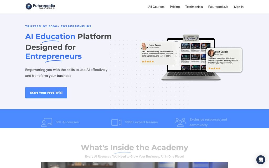 The futurepedia.io website