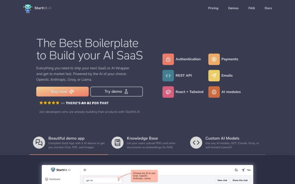 The startkit.ai website