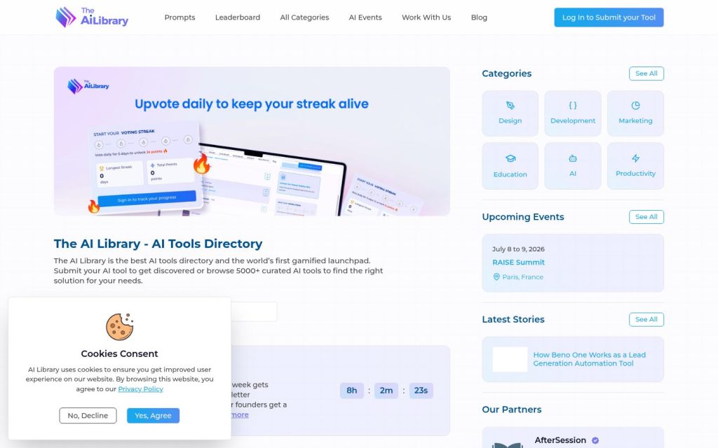 The theailibrary.co website
