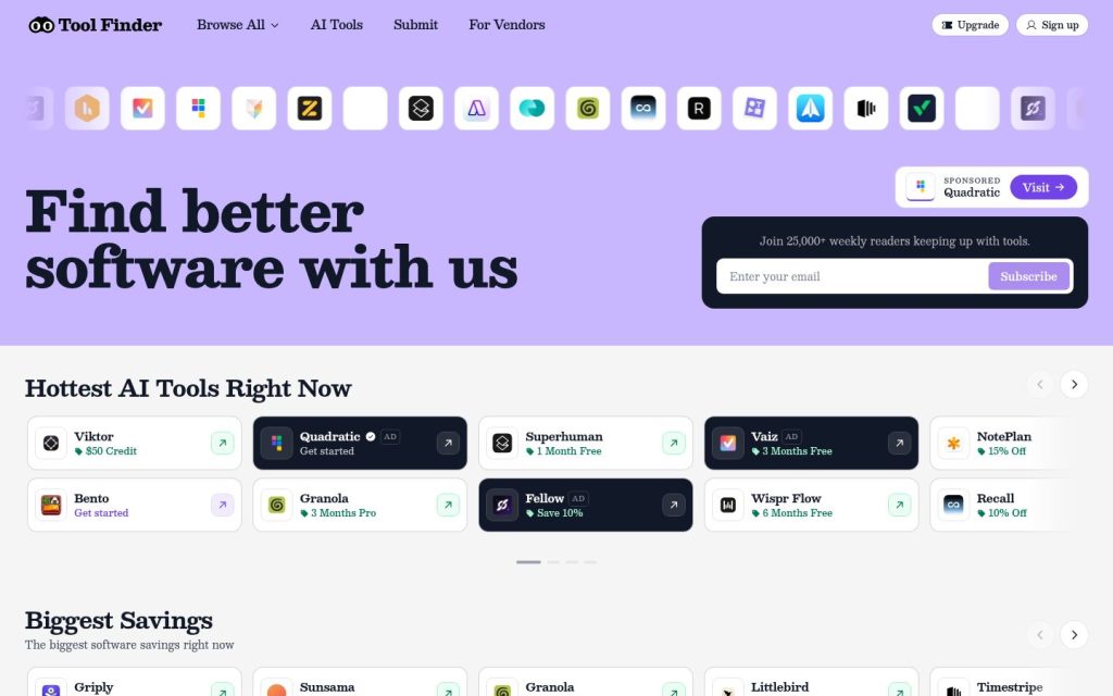 The toolfinder.co website