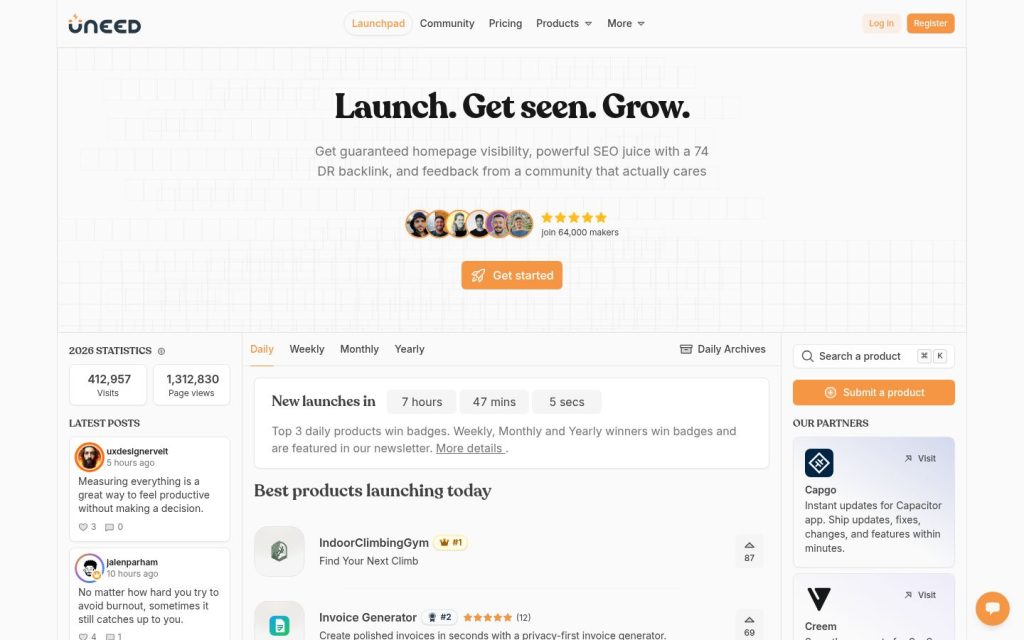 The uneed.best website
