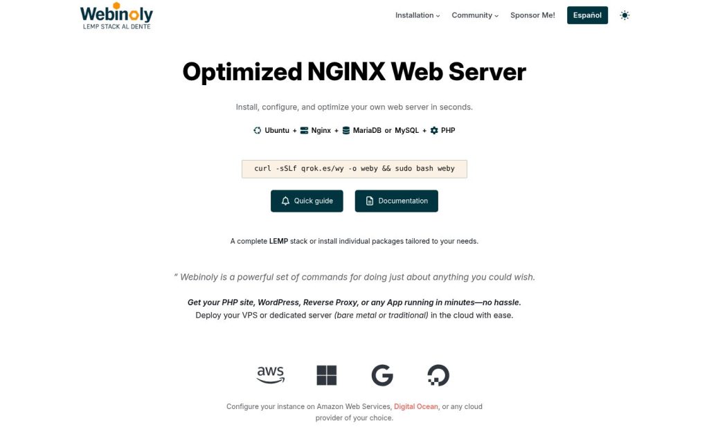 The webinoly.com website