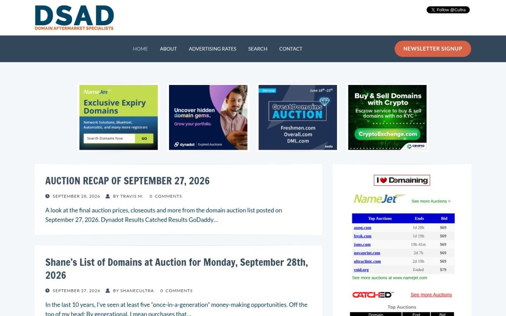 The dsad.com website