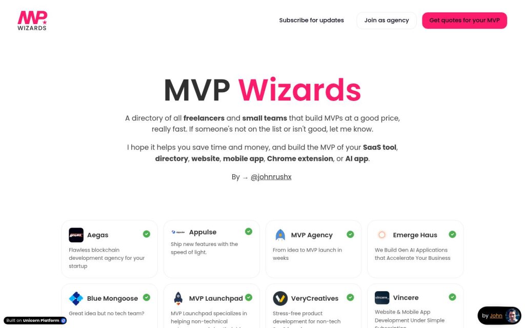 The mvpwizards.com website