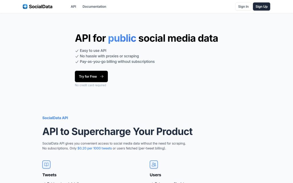 The socialdata.tools website