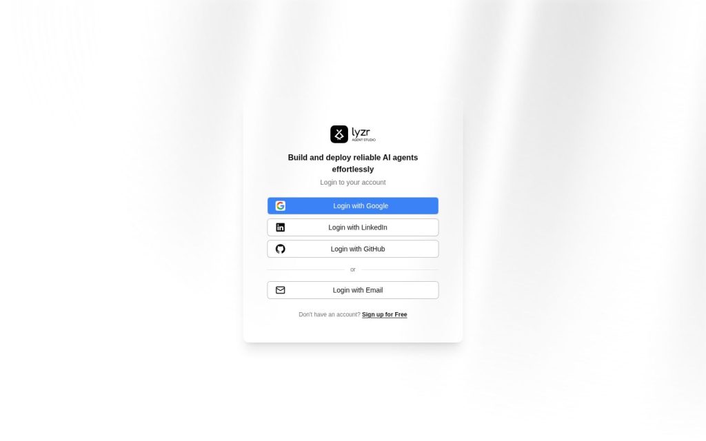 The lyzr.ai website