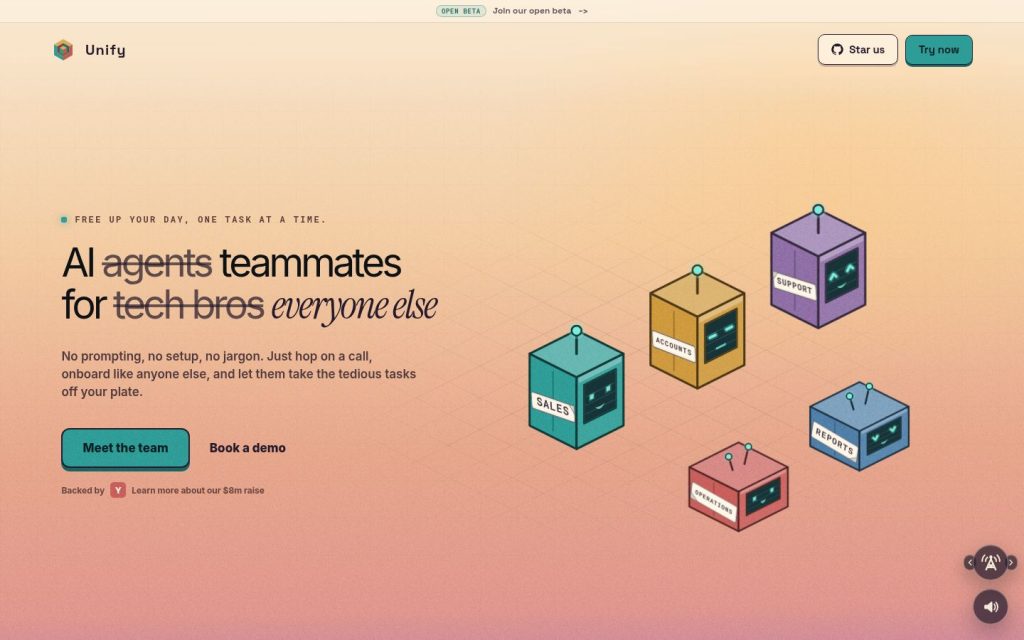 The unify.ai website