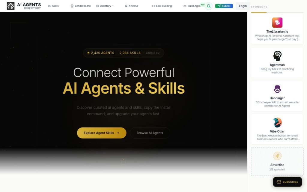 The aiagentsdirectory.com website