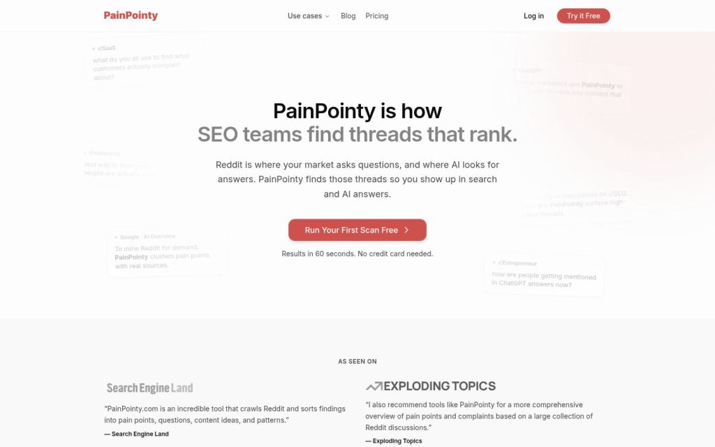 The painpointy.com website