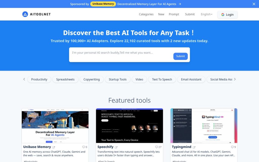The aitoolnet.com website