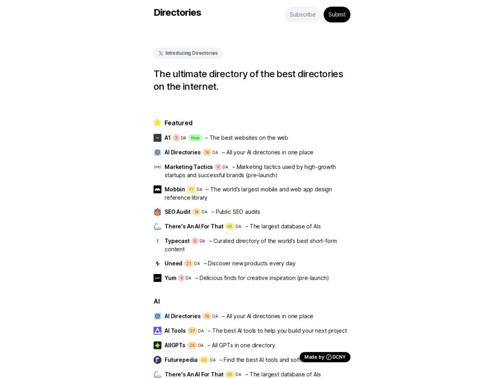 The directories.so website