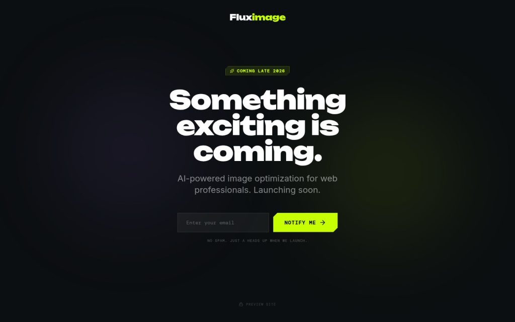The fluximage.io website
