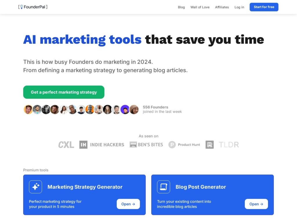 The founderpal.ai website
