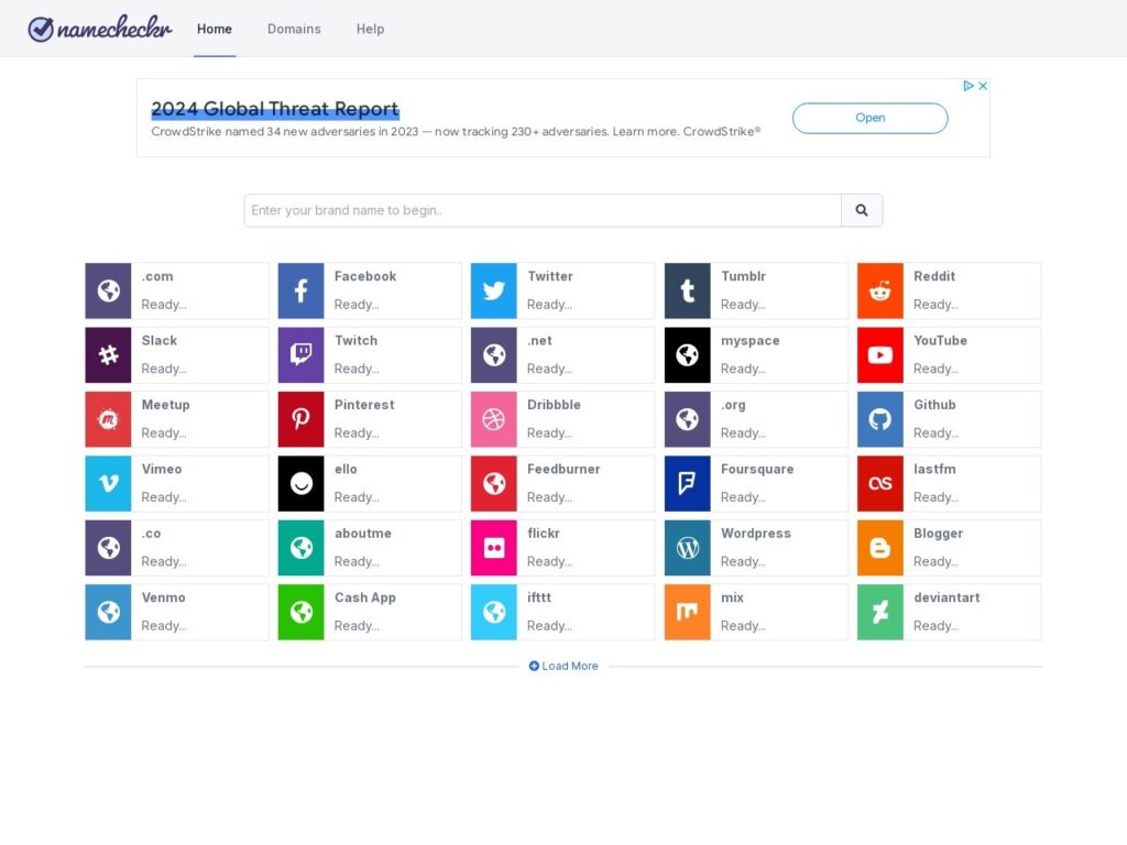 The namecheckr.com website