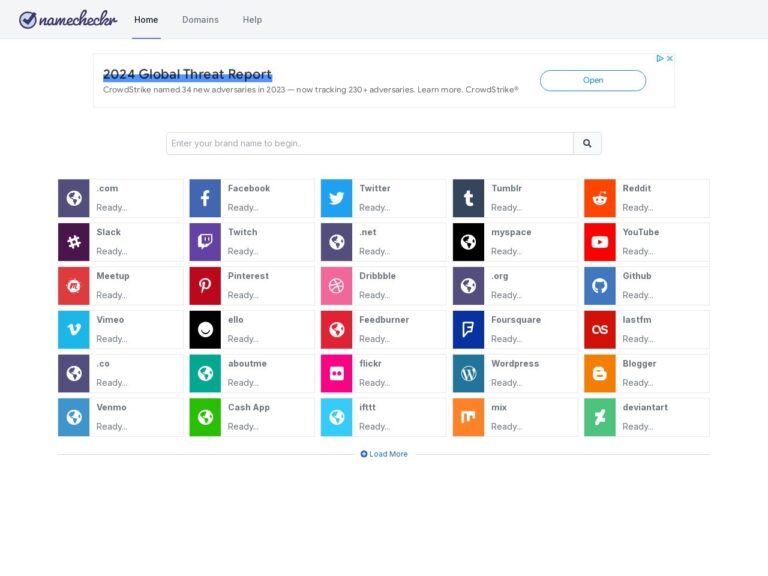 Domain name and Social Media Name Checker