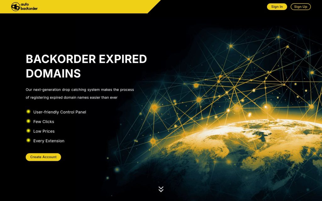 The autobackorder.com website