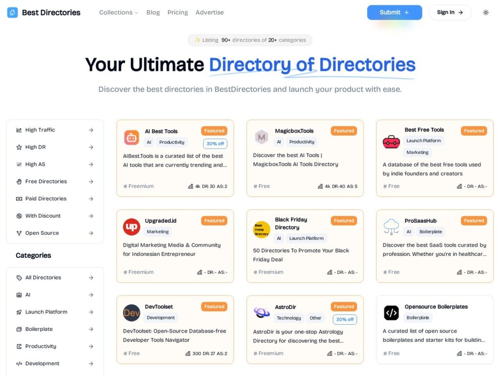 The bestdirectories.org website