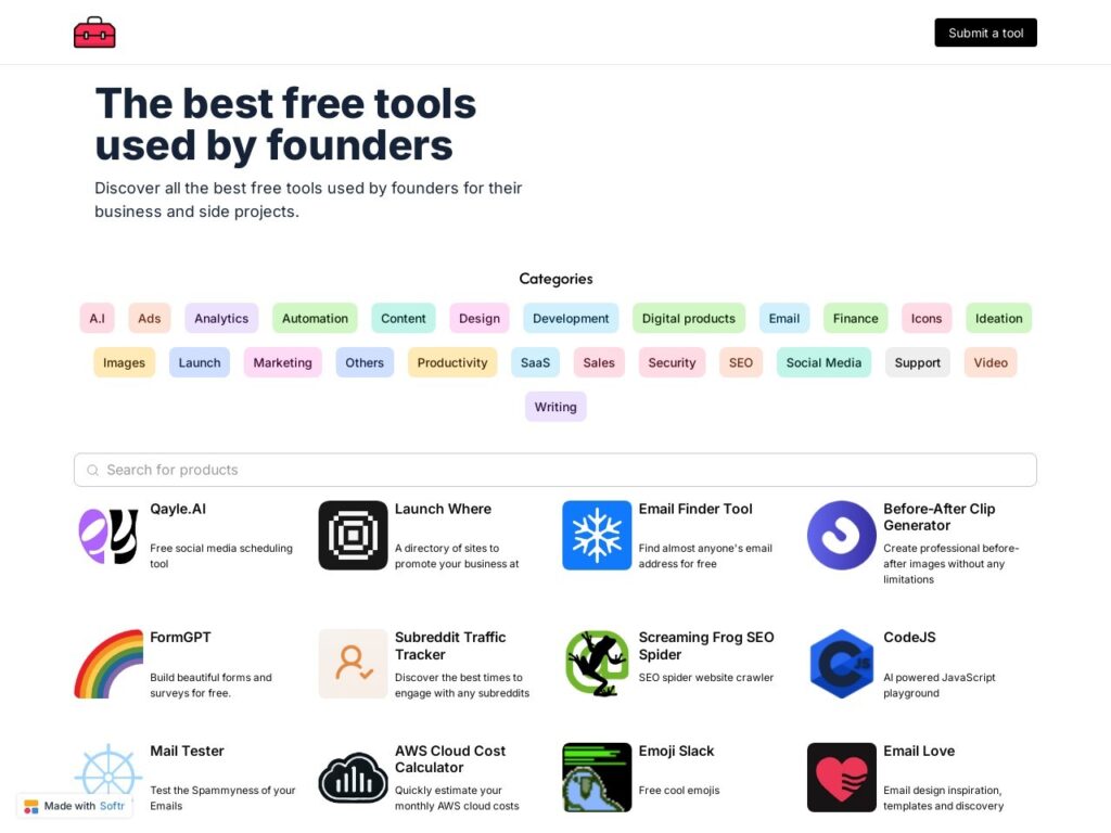 The bestfreetools.io website