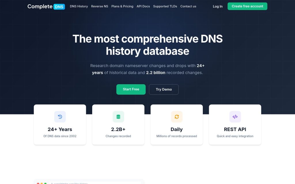 The completedns.com website