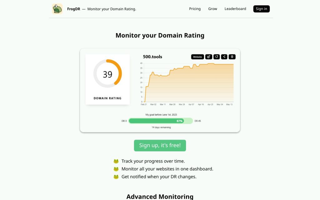 The frogdr.com website