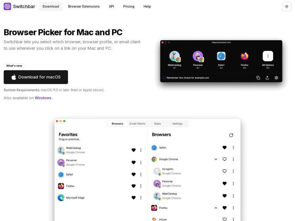 The switchbar.com website