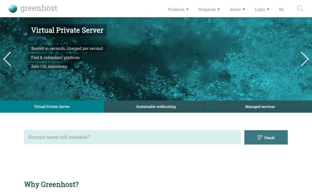 The greenhost.net website