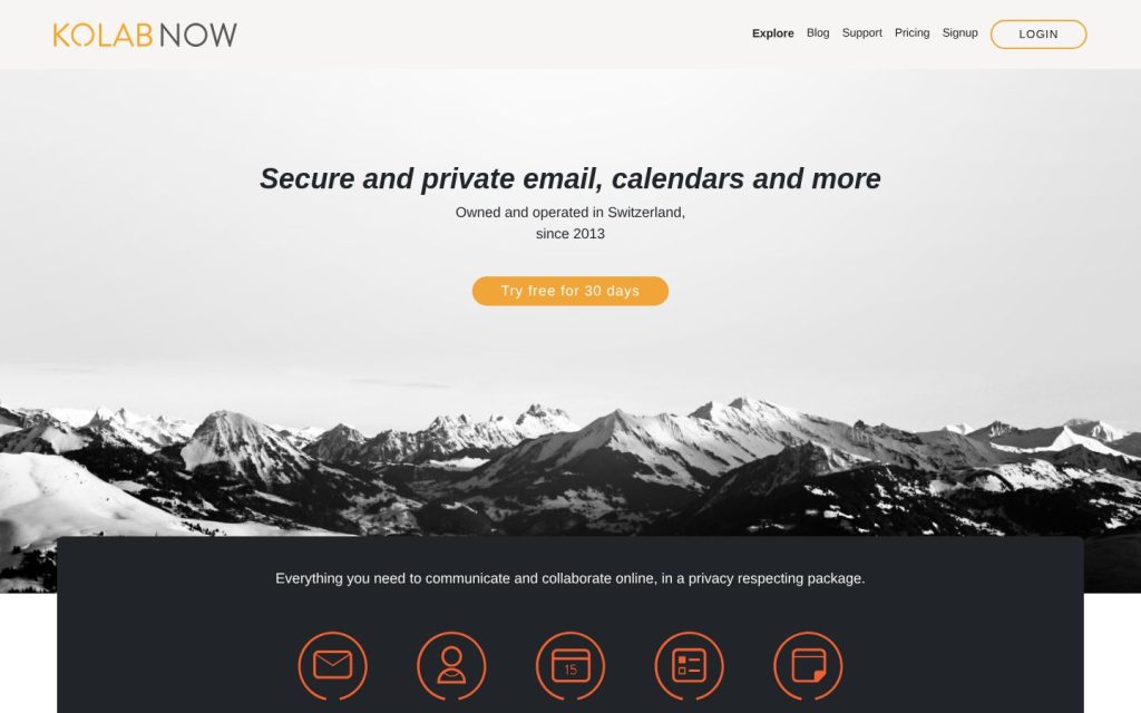 The kolabnow.com website
