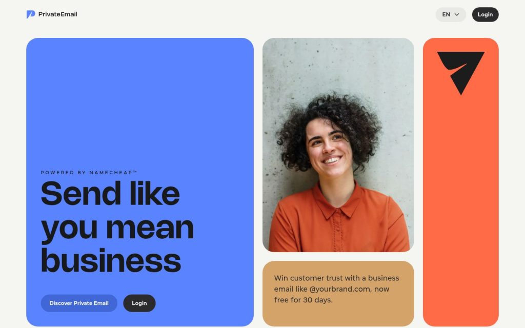The privateemail.com website